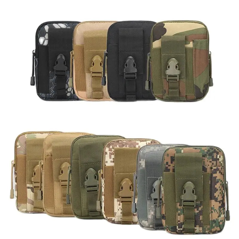 Mini bolsa de cintura para acampamento ao ar livre A50 Bolsa de cintura tática esportiva de 6 polegadas