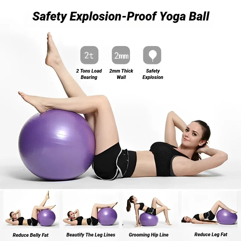 Bolas de exercício espessadas à prova de explosão para equipamentos domésticos de PVC - 45CM-95CM